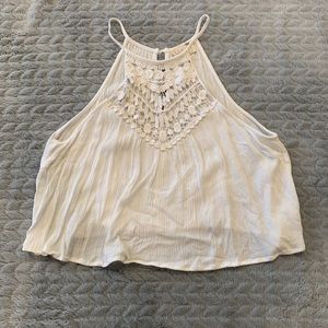 WHITE CROCHET TOP